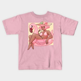 summer flamingo Kids T-Shirt